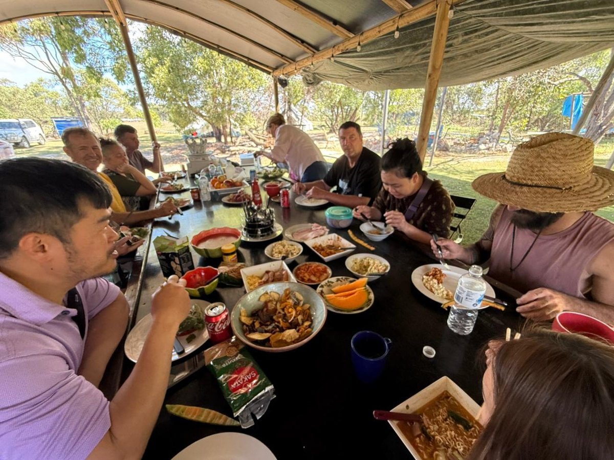Shared meals under the canopy